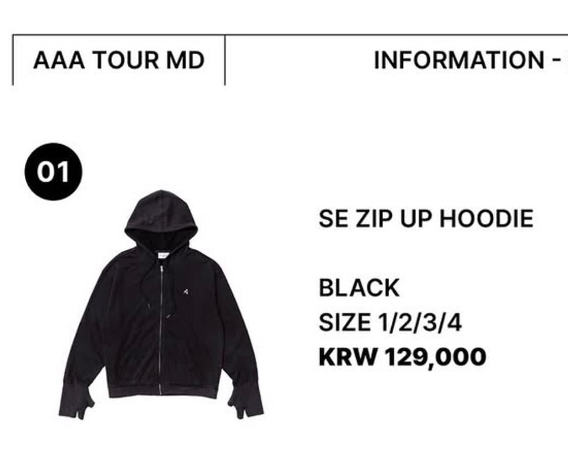 혁오 AAA 선셋롤러코스터 머천다이즈 후드집업 상품이미지2