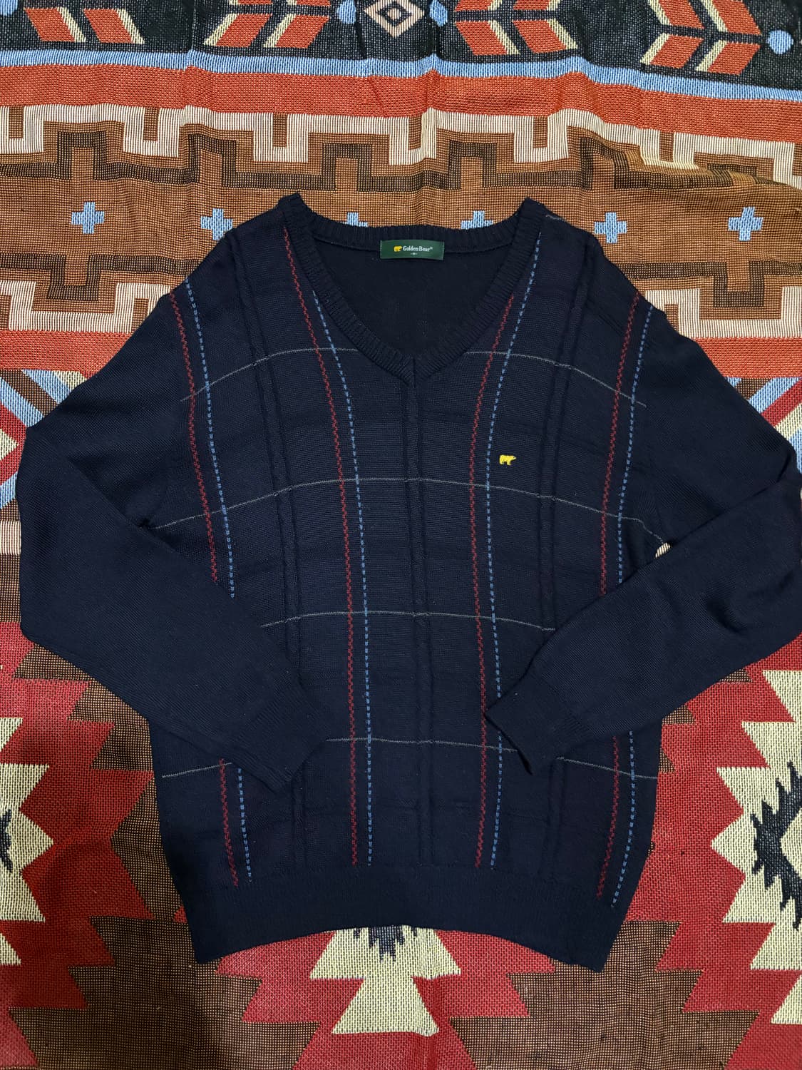 M) 골든베어 브이넥 니트 상품이미지1