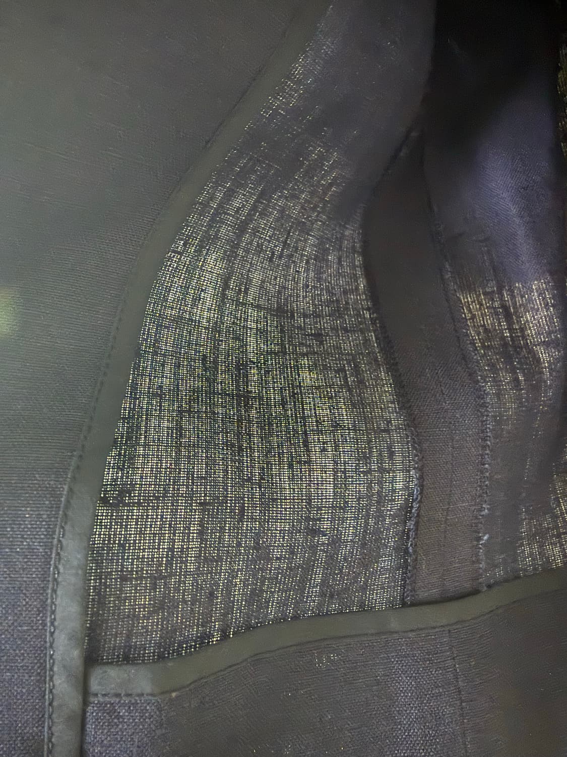 네이비 린넨 반팔 자켓 상품이미지5