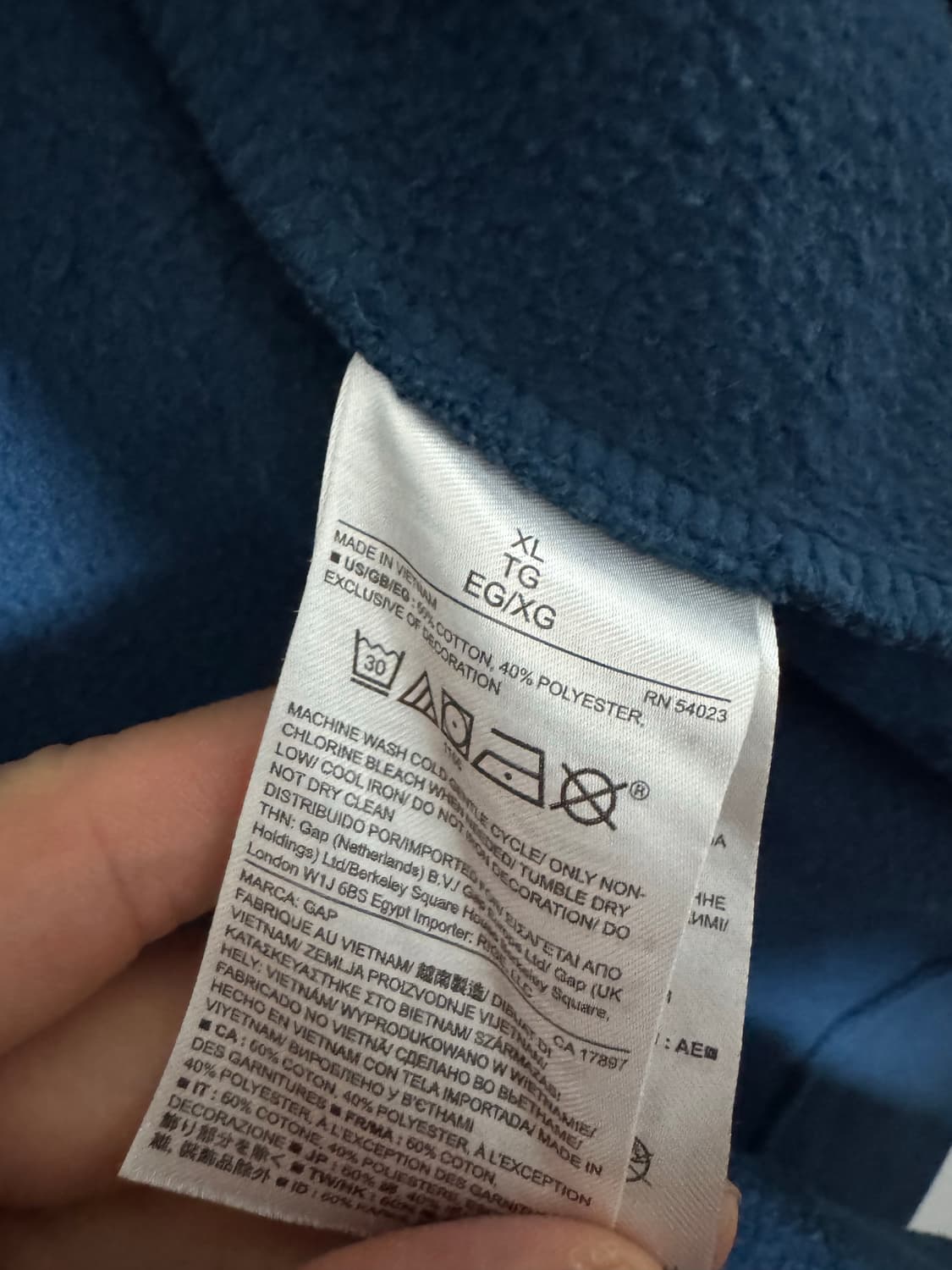 [XXL 정도로 큼]GAP 갭 기모 후드집업 XL 상품이미지3