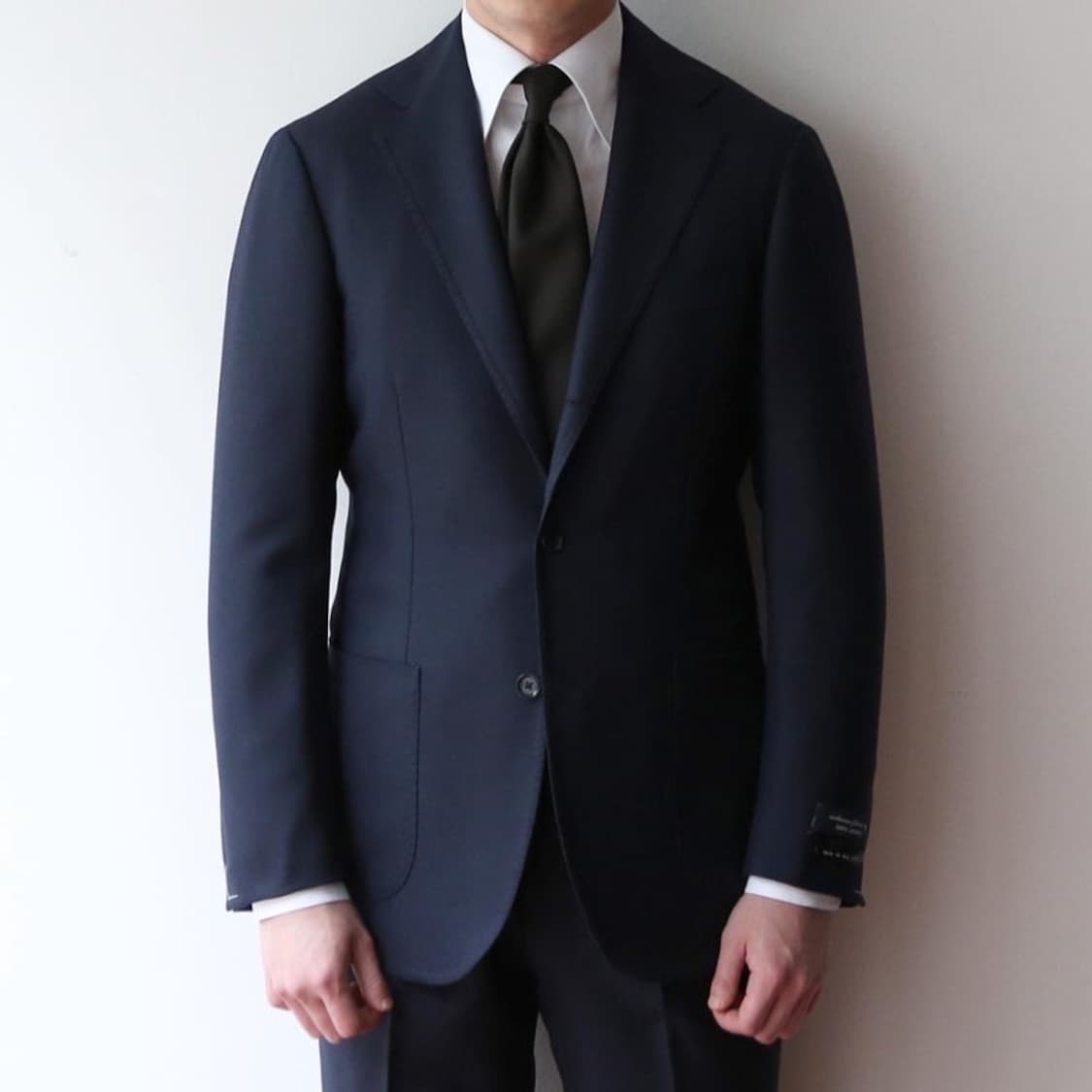 안드레아서울 링자켓 캄트위스트 수트, 다크 네이비 상품이미지1