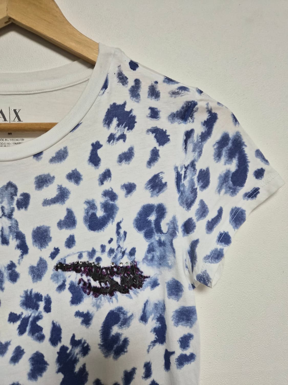 아르마니익스체인지 비즈 빅프린팅 키치 티셔츠 M - T12 상품이미지3