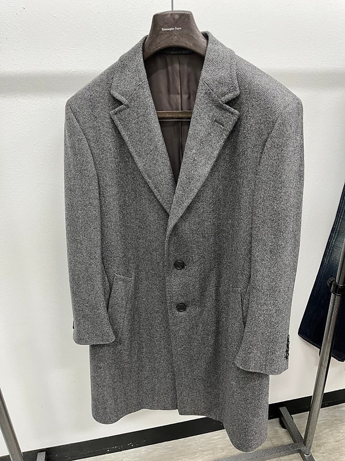 105-110) 까날리 헤링본 캐시미어100% 코트  상품이미지2