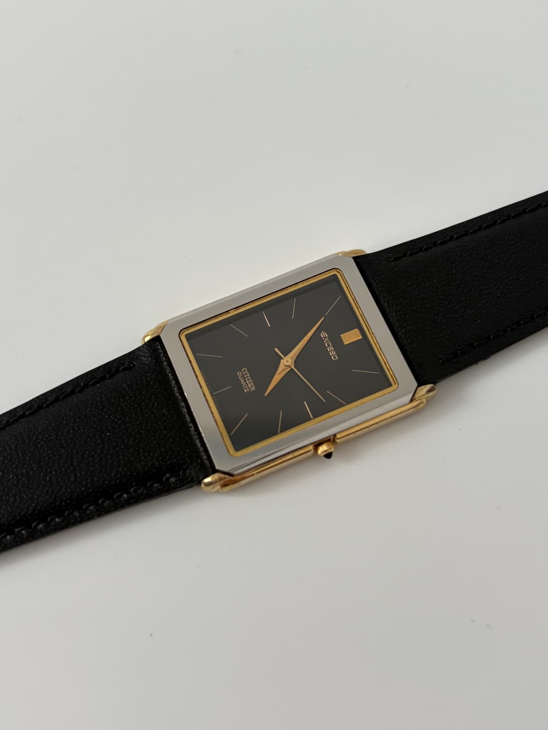 80s exceed silver bezel gold tank quartz 상품이미지4