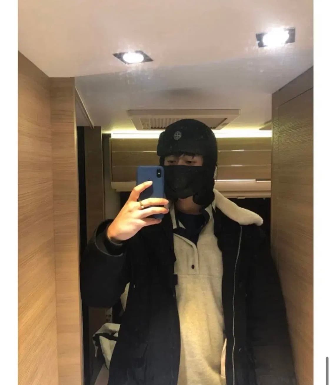 [L]스톤아일랜드 블랙 패딩 트루퍼햇 상품이미지9