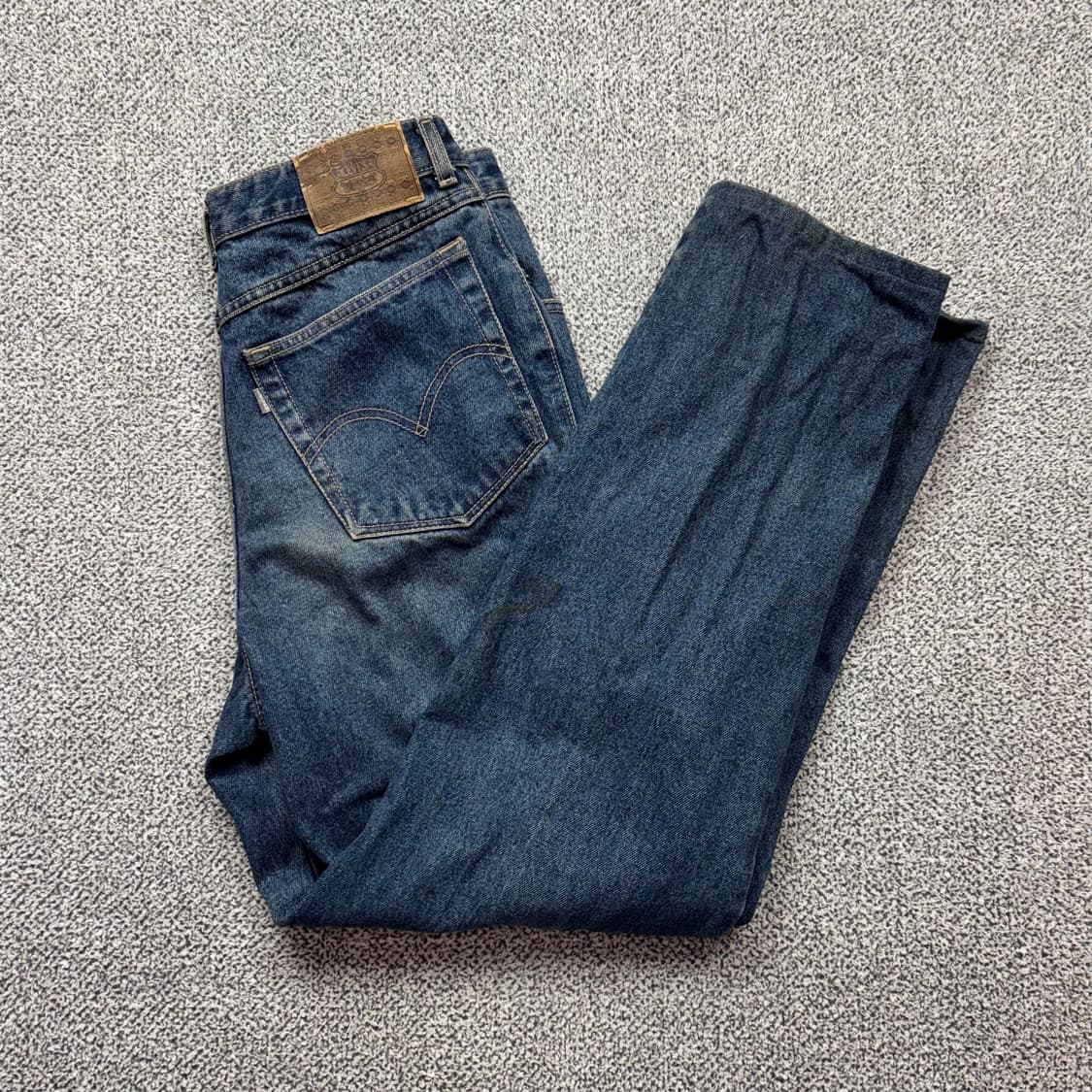 리바이스 80~90s 한주통산 실버탭 테이퍼드 더티 워싱 데님 팬츠 상품이미지1