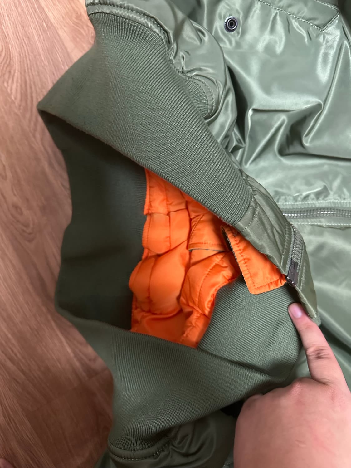 알파인더스트리 MA-1 봄버 자켓 카키 3xl 상품이미지3