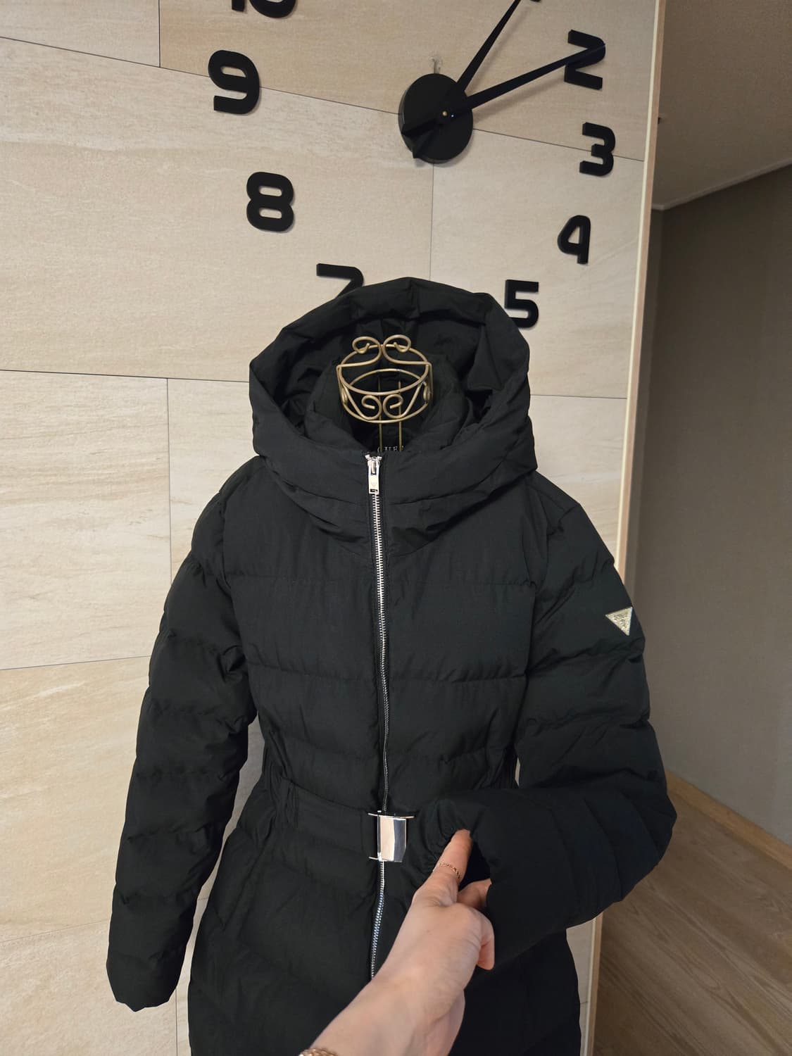 [XL] GUESS 게스 밸트 여성 덕다운 롱패딩 상품이미지4