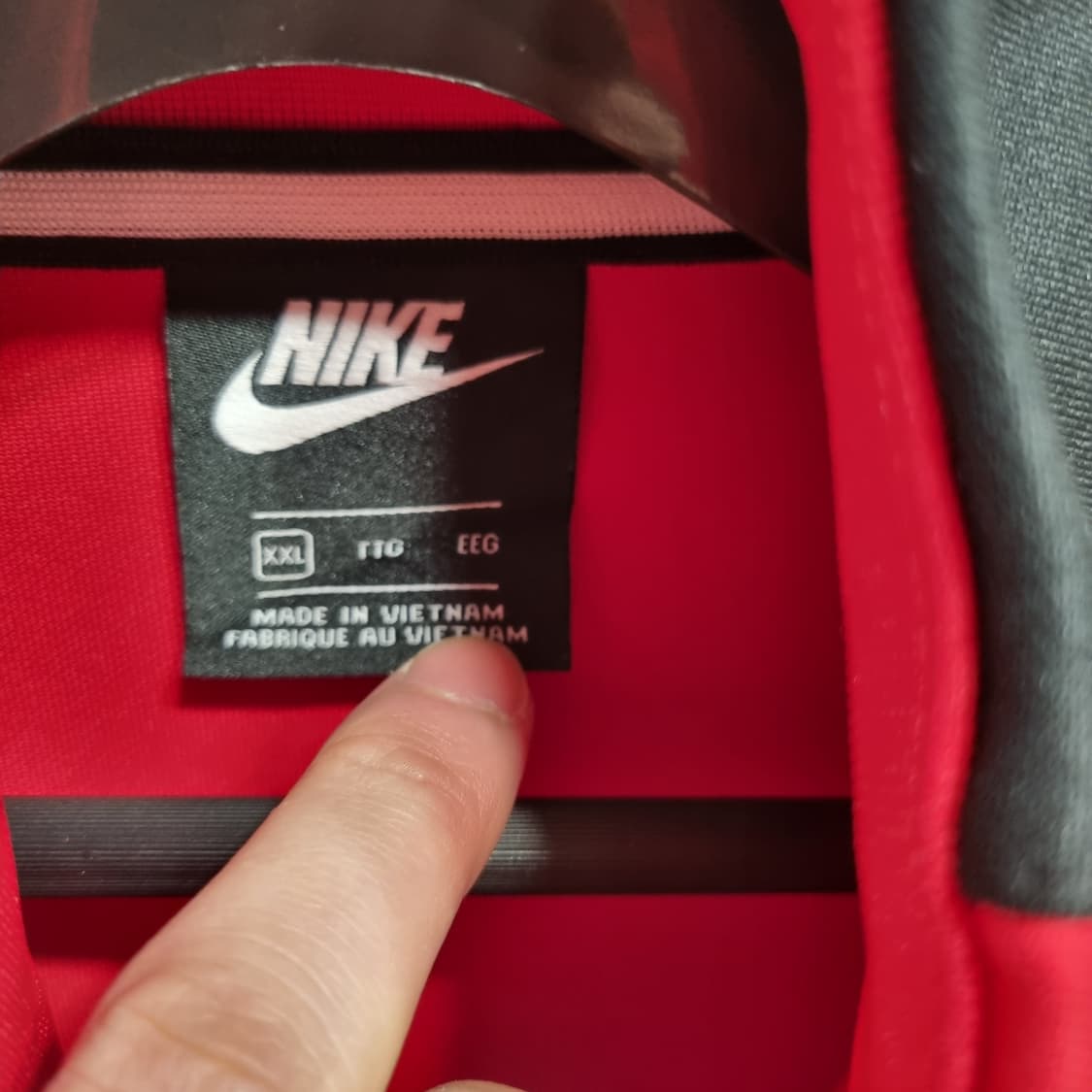 나이키 레드/블랙 하프집업 상품이미지4