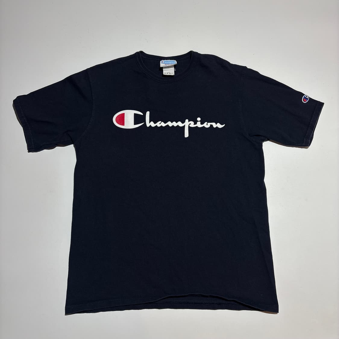 챔피온 네이비 로고 반팔티 상품이미지1