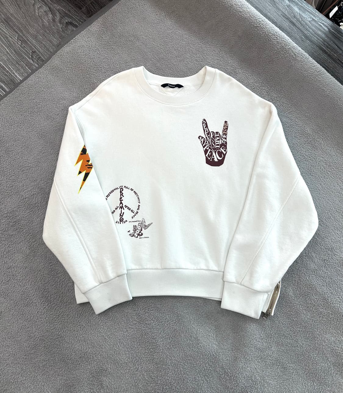 100~/ 시스템옴므 로스 프린팅 오버핏 맨투맨 상품이미지2