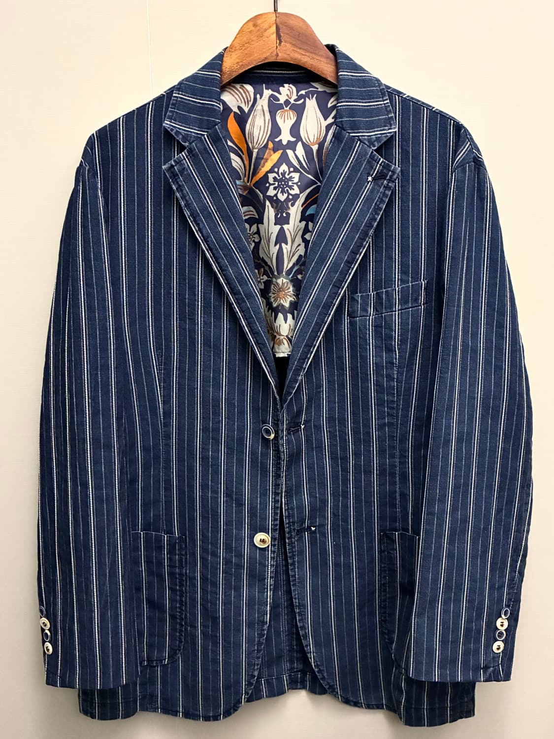 (L~XL)BOB italy 비오비 리넨 스트라이프 블레이저 자켓 상품이미지9
