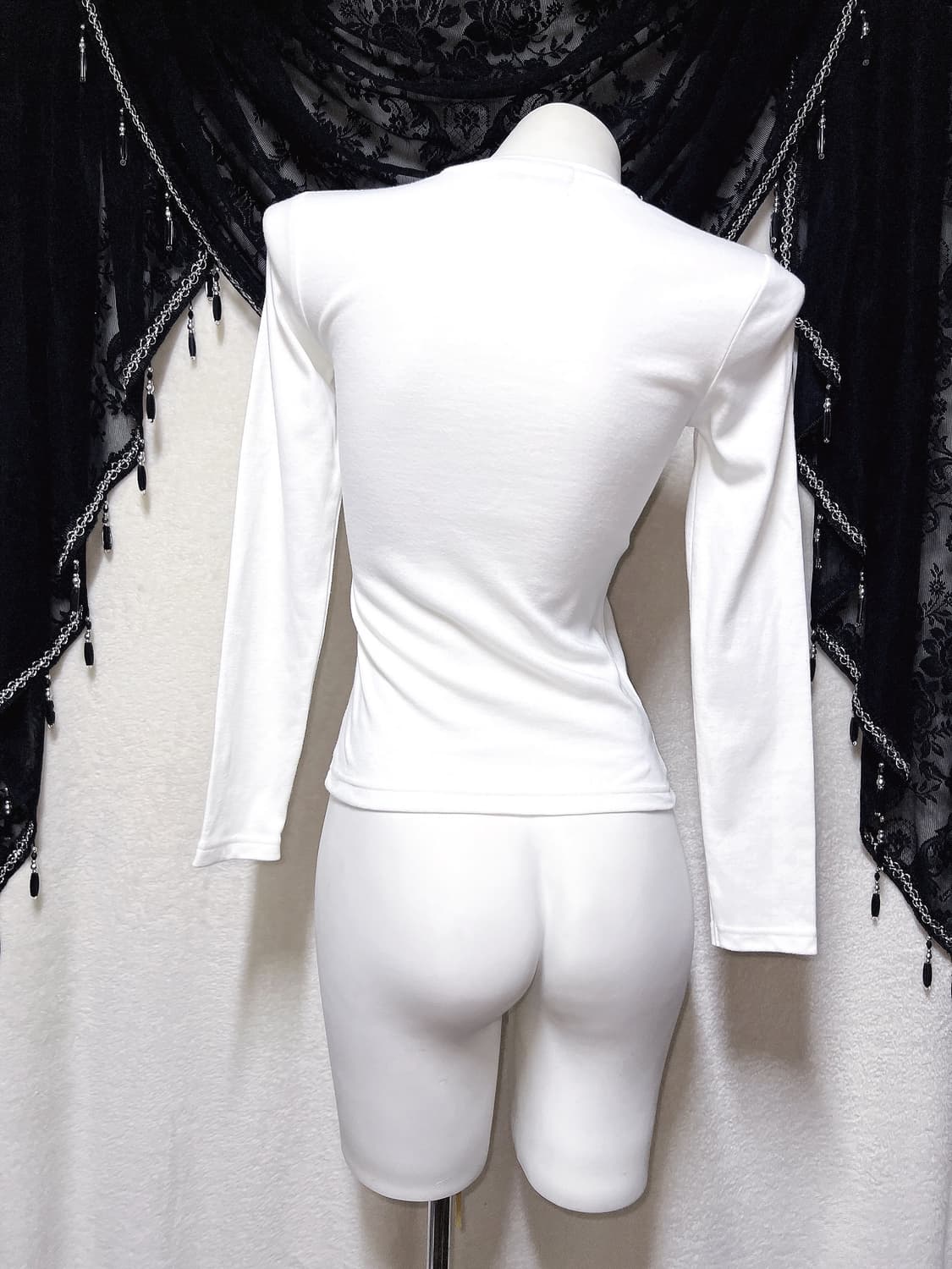 리즈리사돌 헤이세이 키치 갸루 레터링 글리터 프린팅 긴팔탑 핀터 펑크 상품이미지9