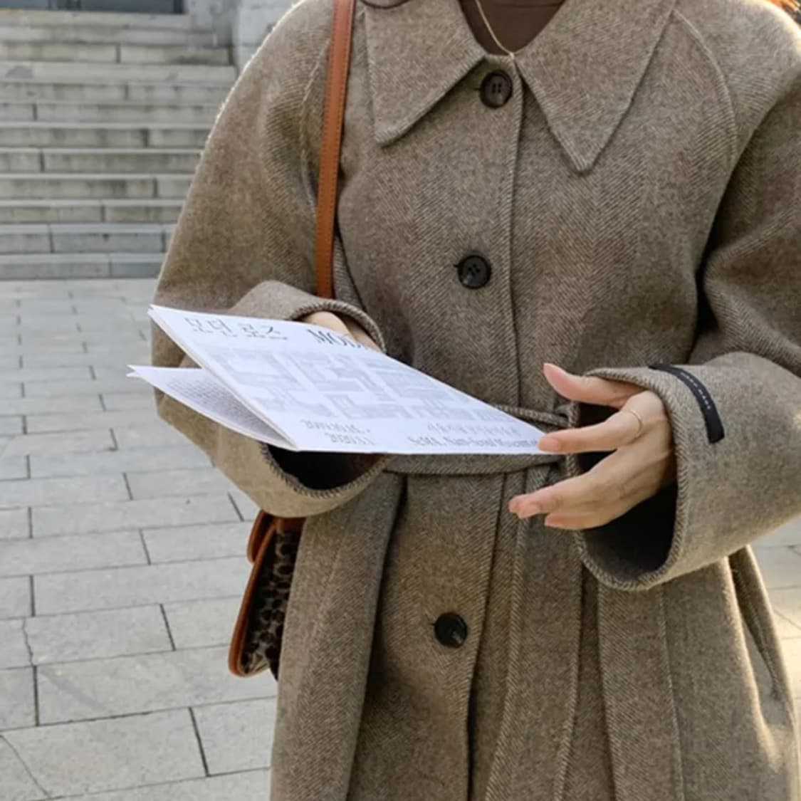 어반로지(URBANROSY) 도나 헤링본 코트 프리사이즈 새상품 상품이미지2