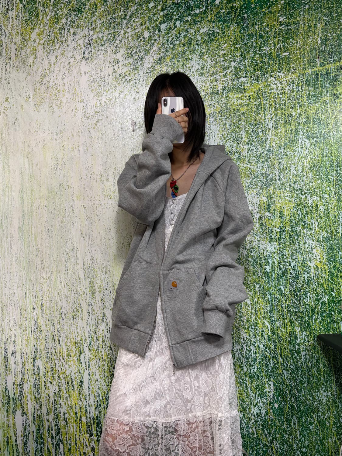 칼하트 그레이 후드집업 XL 상품이미지1