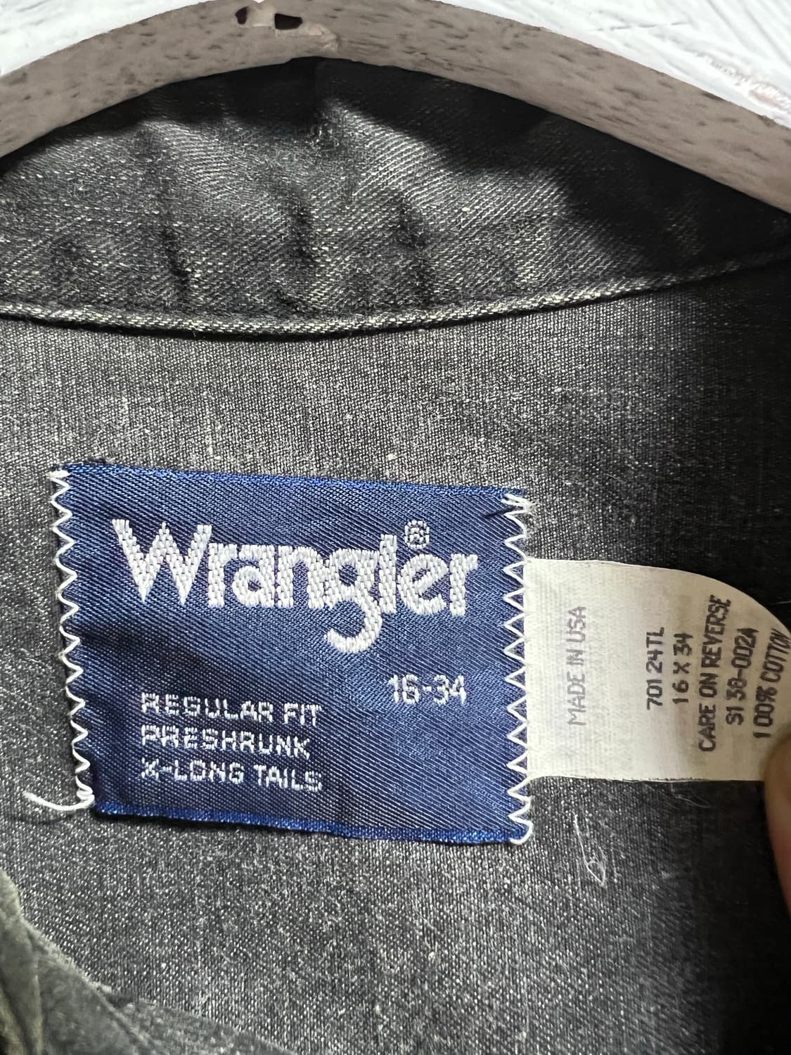 랭글러 웨스턴 셔츠 블랙 빈티지 패턴 상품이미지4