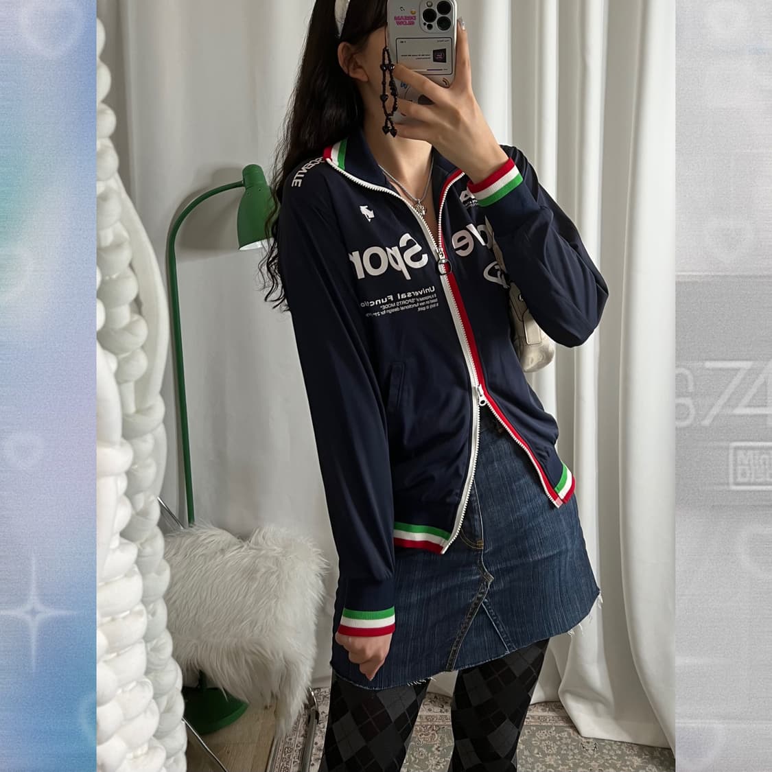 데상트 바이커 무드 투웨이 집업 상품이미지3