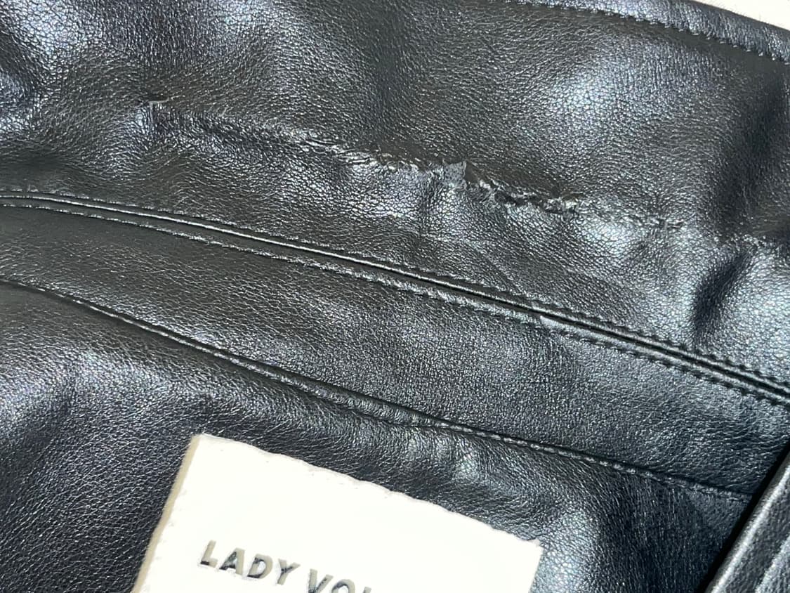 레이디볼륨 465-1 비건 레더 오버핏 자켓 상품이미지5