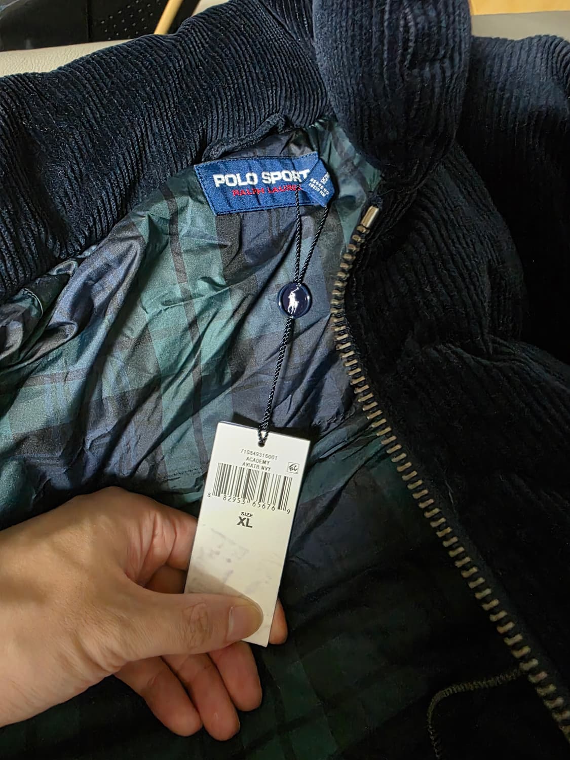 폴로 코듀로이 패딩 XL 새상품 판매합니다 상품이미지2