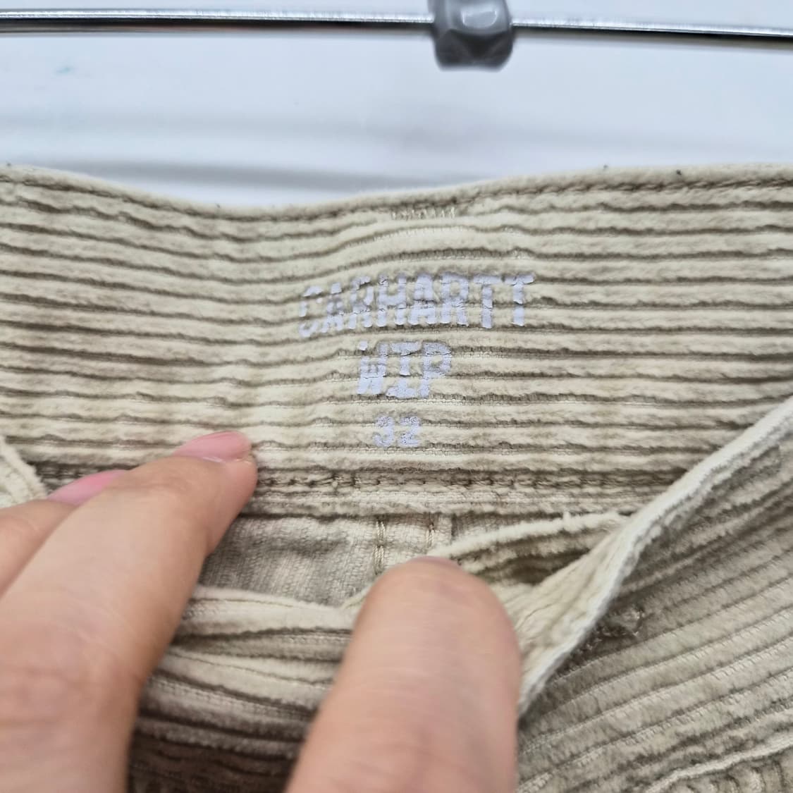 칼하트 베이지 코듀로이 골덴 바지 남성 33in 상품이미지6