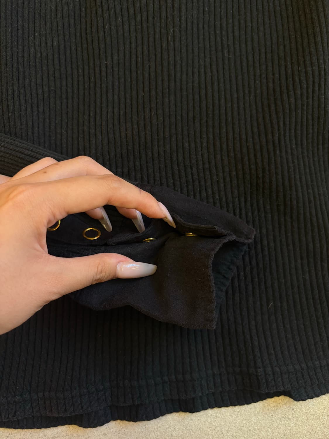 블랙 골지 셔츠 롱슬리브 상품이미지4