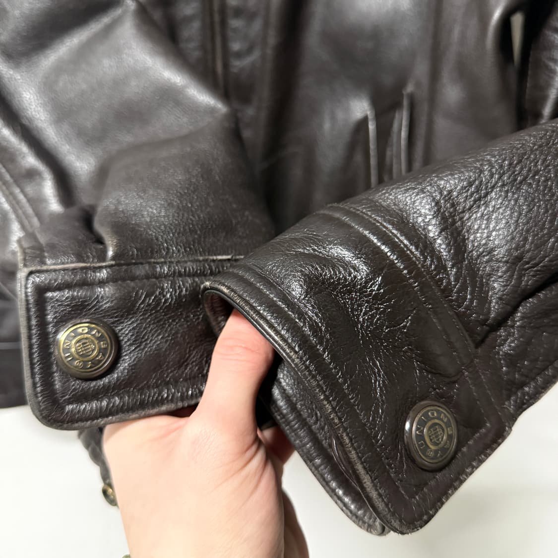 유니온베이 100% 쉽스킨 싱글 양가죽 집업 자켓 상품이미지5