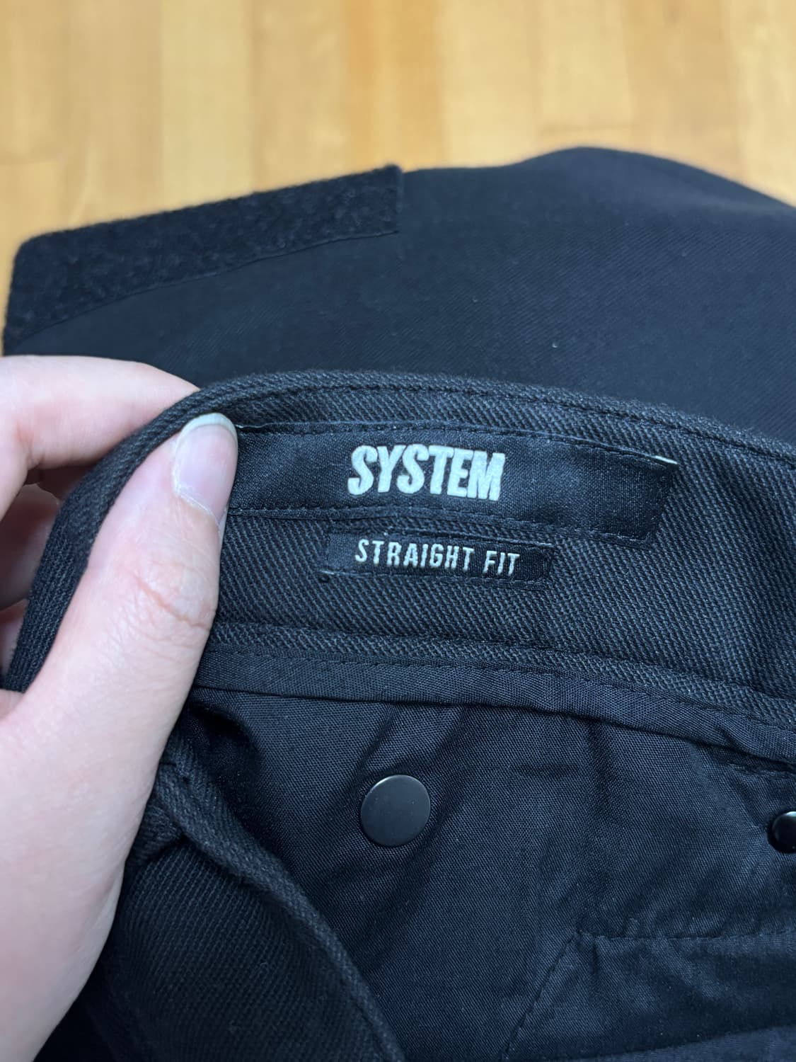 시스템 스트레이트핏 블랙 카고 팬츠 32 상품이미지6