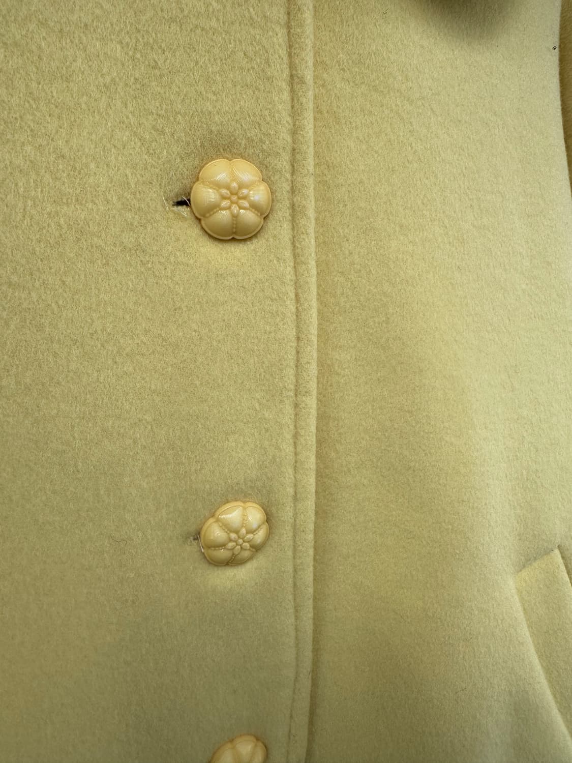 마가린핑거스 플라워버튼 울 레몬 카라 코트 F 상품이미지8