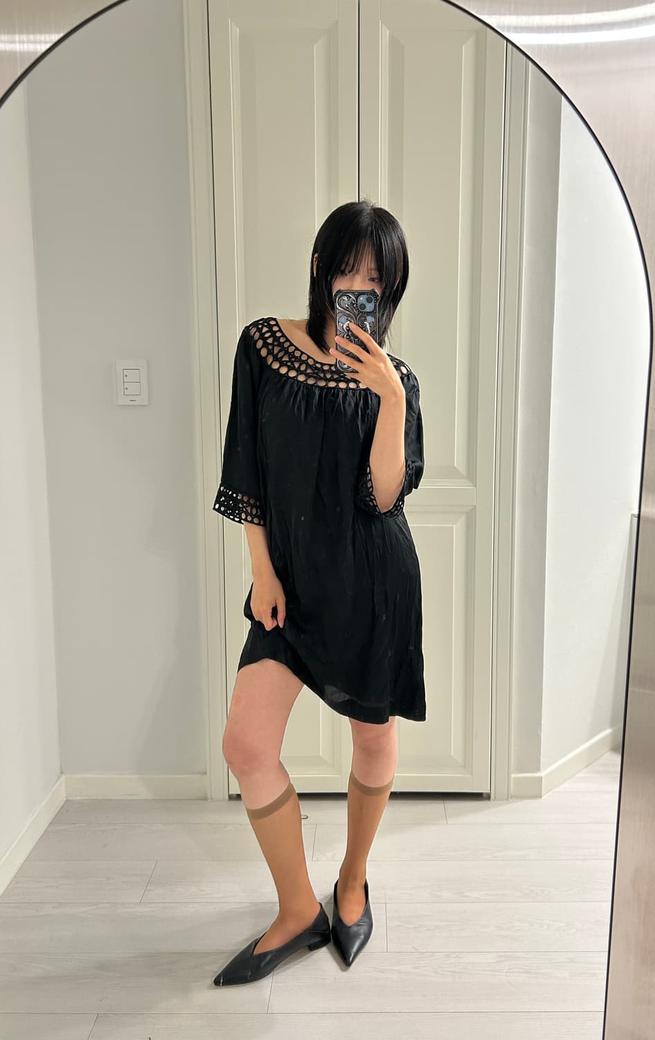 Circle Ring Black Dress / 빈티지 원피스 상품이미지3