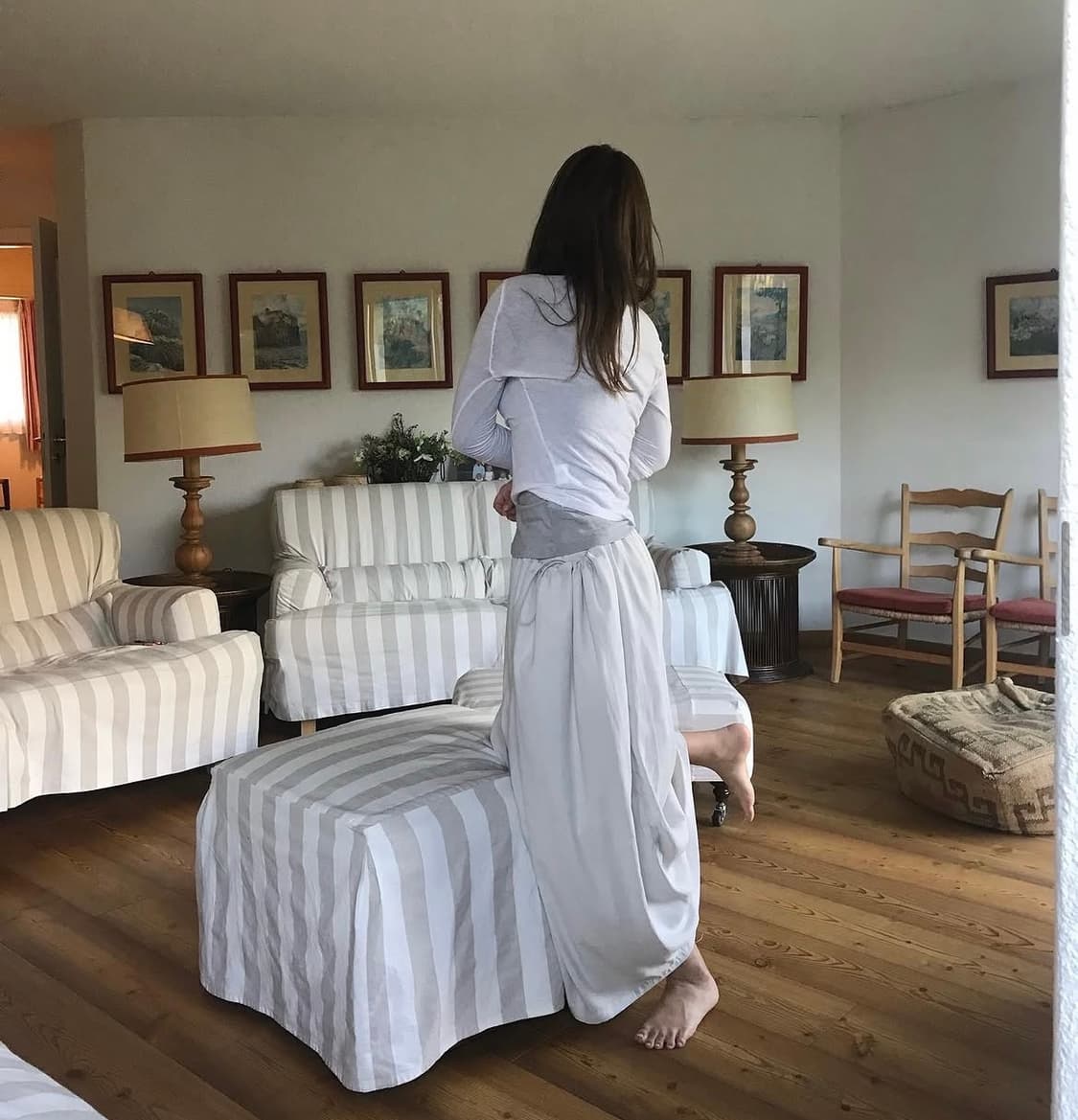 Soonji SHA SHA STRING FLARE SKIRT 상품이미지3