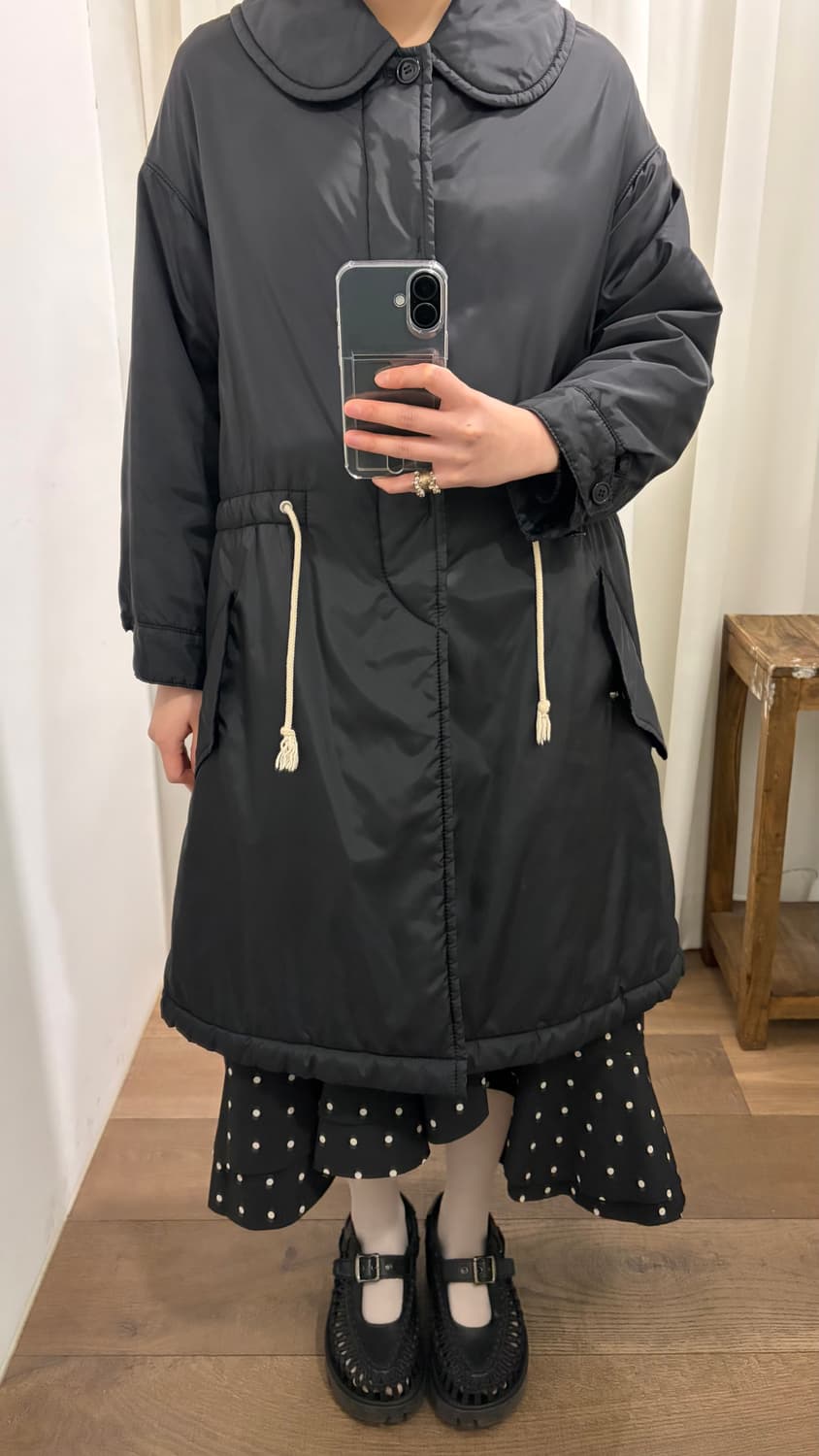 Big Round Collar Hidden Padding Coat 상품이미지5