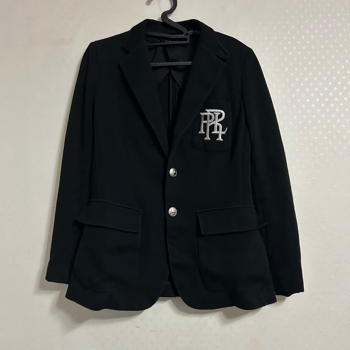 폴로 랄프로렌 신형 블레이저 엠블럼 은장 버튼 니트 자켓 블랙 4 상품이미지6