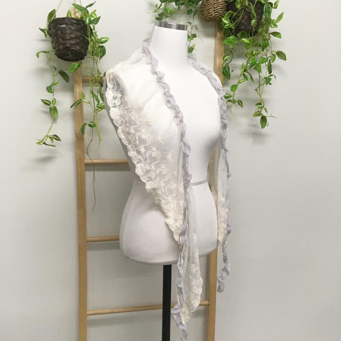 JPN/ 레이스스카프 소라색스카프 모리걸스카프 모리룩스카프  상품이미지5