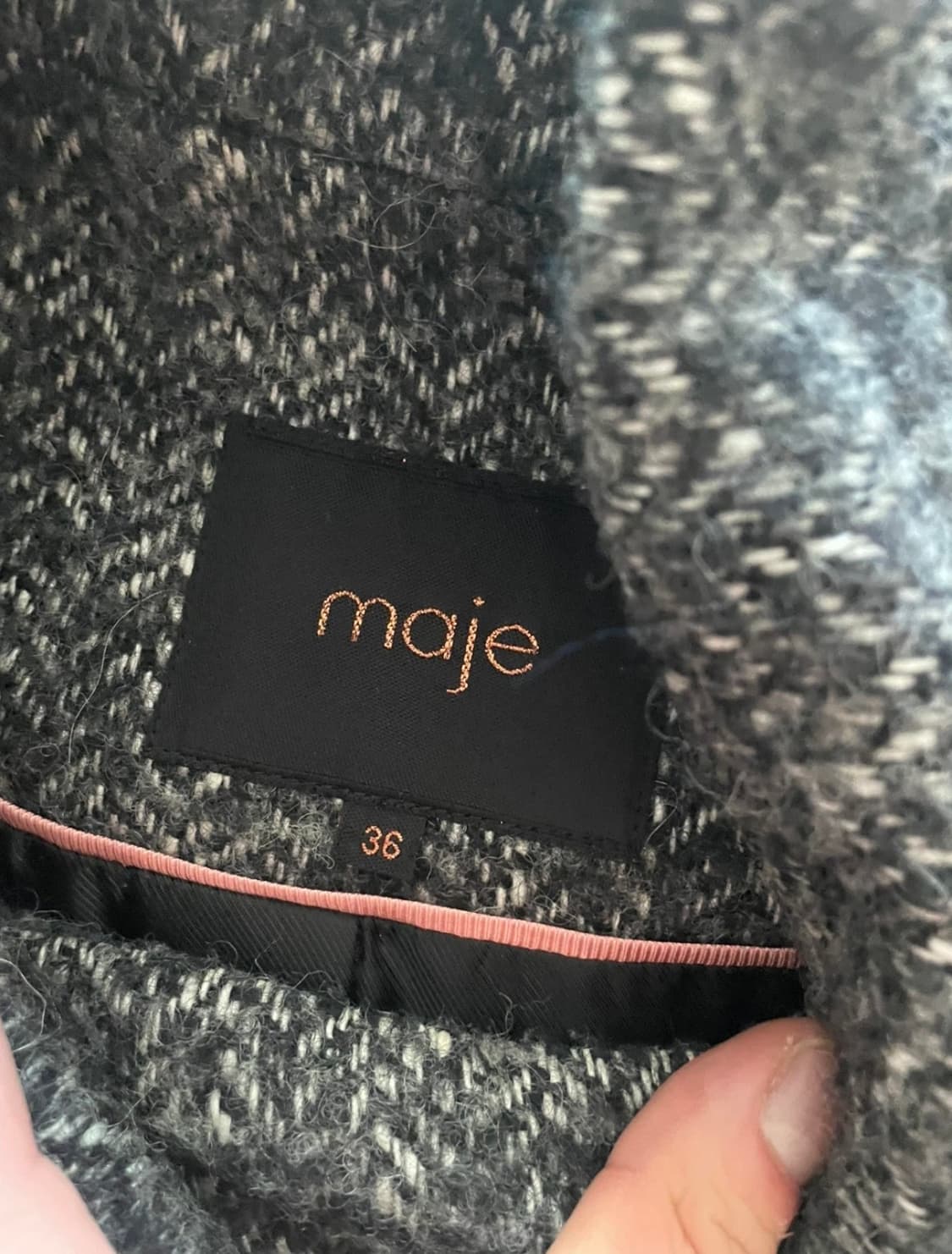 마쥬 헤링본 퍼 코트 36사이즈 상품이미지2