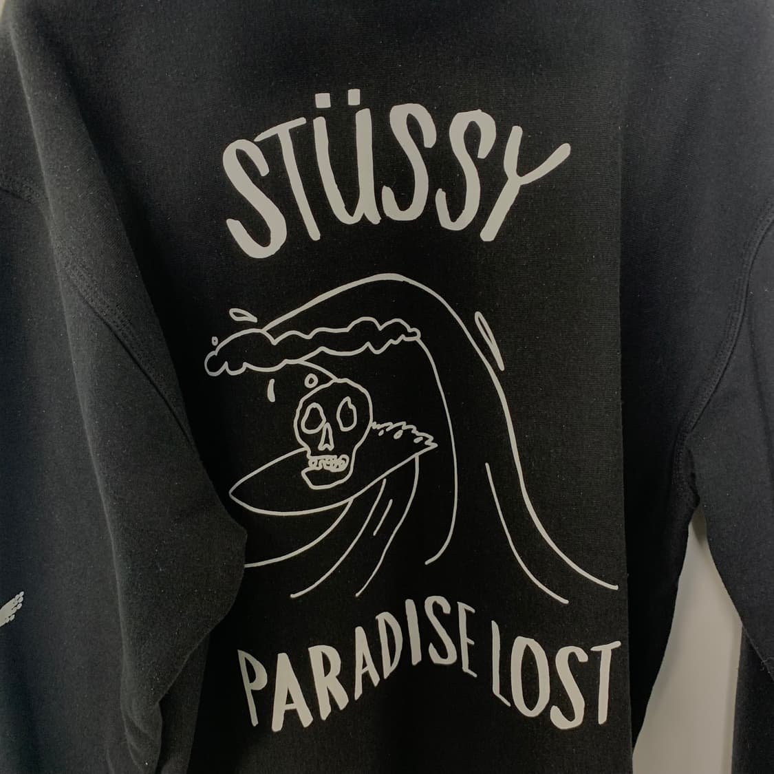 스투시 파라다이스 로스트 스컬 블랙 후드티 상품이미지6