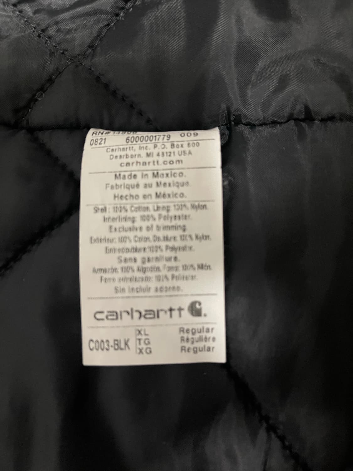 칼하트 C003 BLK 트레디셔널 자켓 상품이미지8
