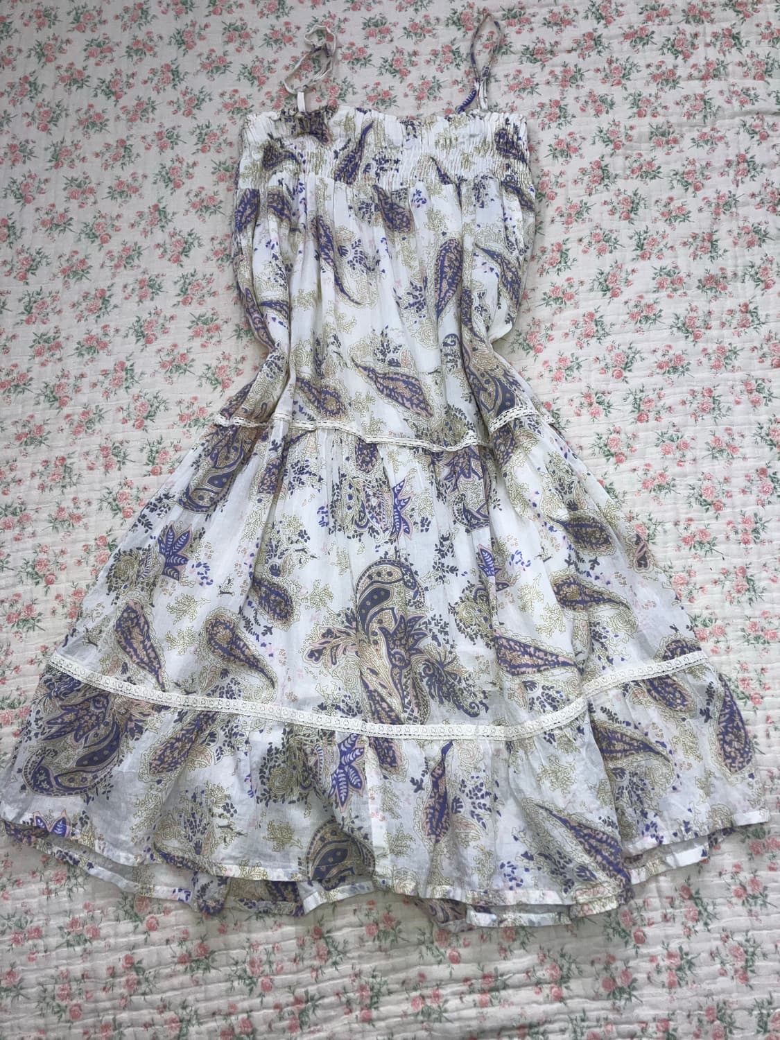 빈티지 파스텔 크로셰 오리엔탈 원피스 1120 모리걸 y2k 스트릿  상품이미지4