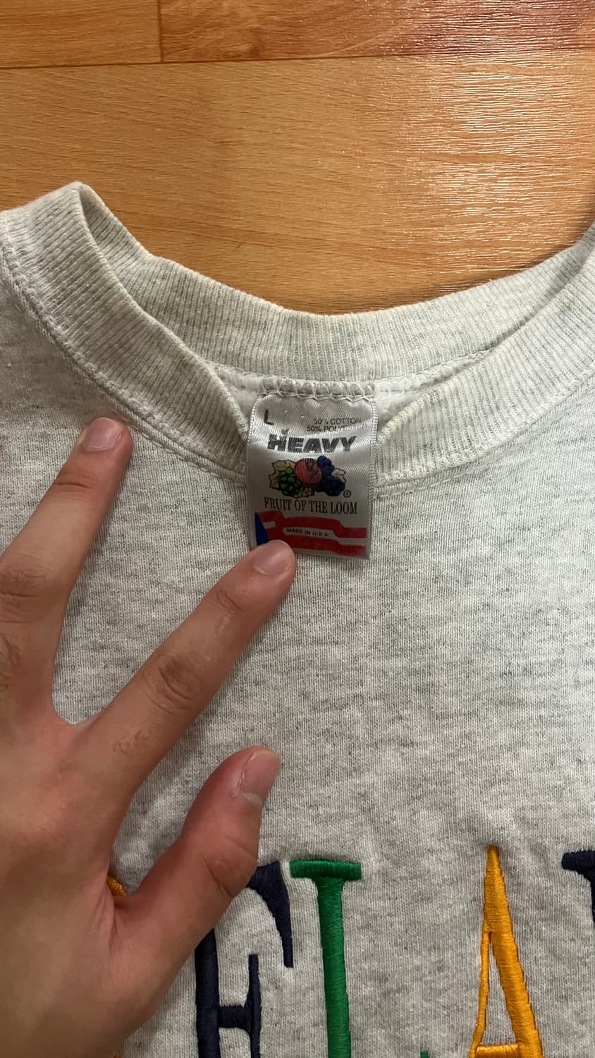 90s 프룻오브더룸 멜란지 스웻 made in usa 상품이미지3