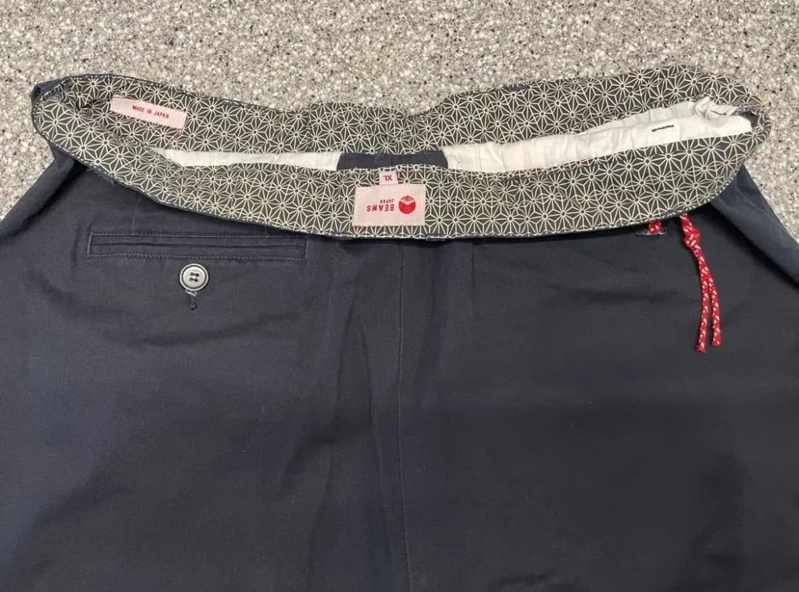 빔즈재팬 치노팬츠 2턱 네이비 사이즈 XL 상품이미지4