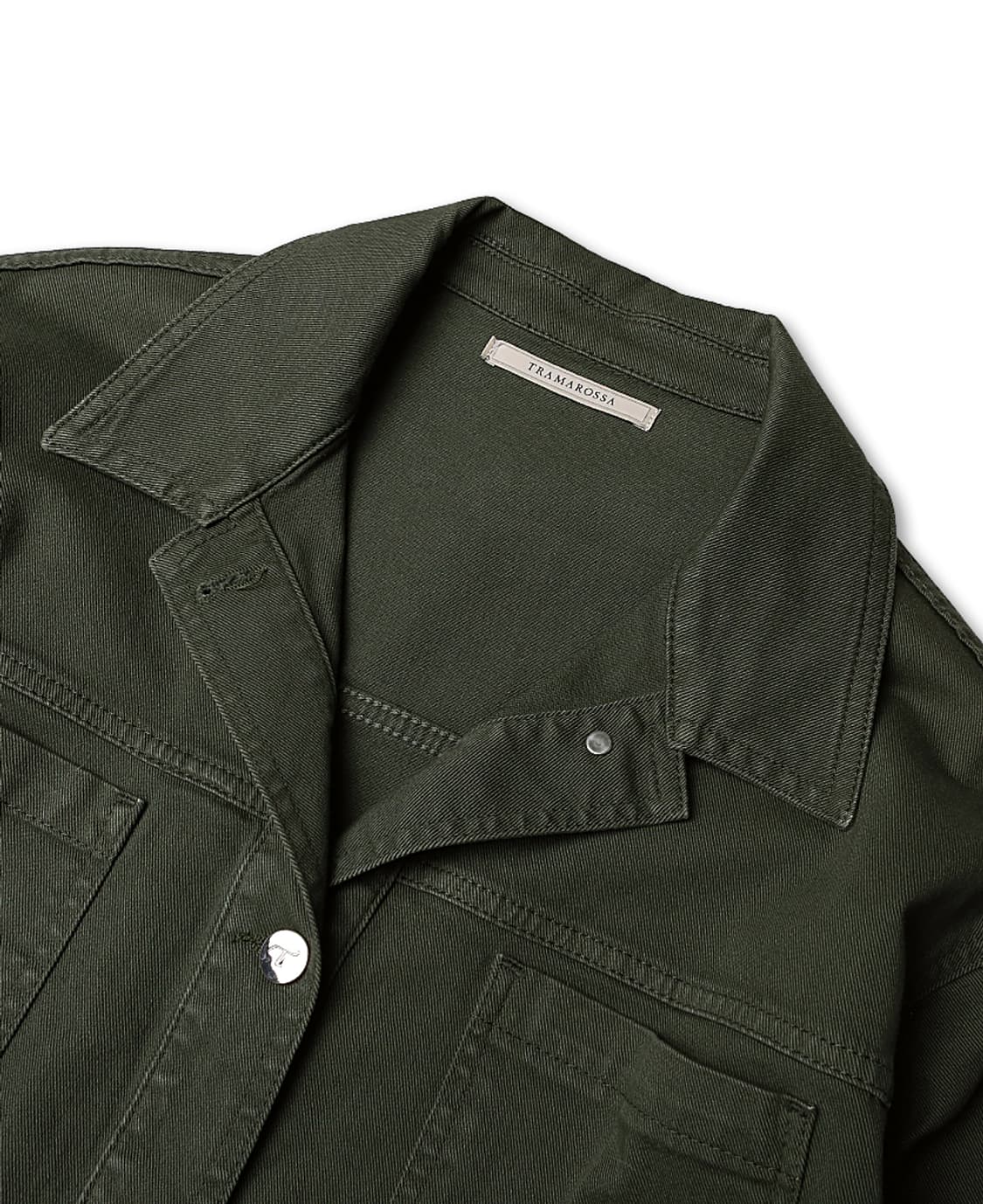 트라마로사 [Tramarossa] 올리브 그린 데님 이태리 벨티드 자켓 상품이미지2