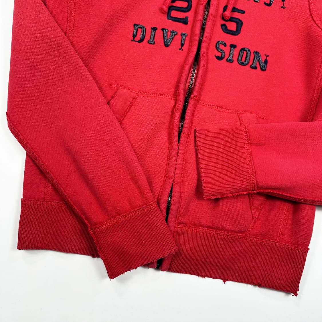 아베크롬비 og y2k 헤비코튼 후드집업 레드 M 상품이미지4