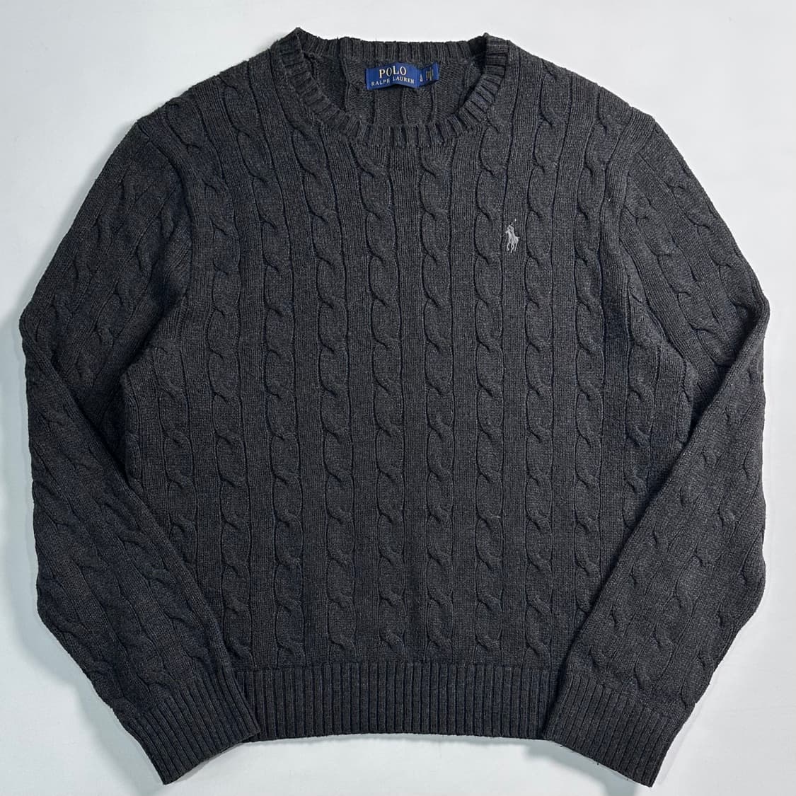 폴로 랄프로렌 챠콜 케이블 니트 상품이미지1