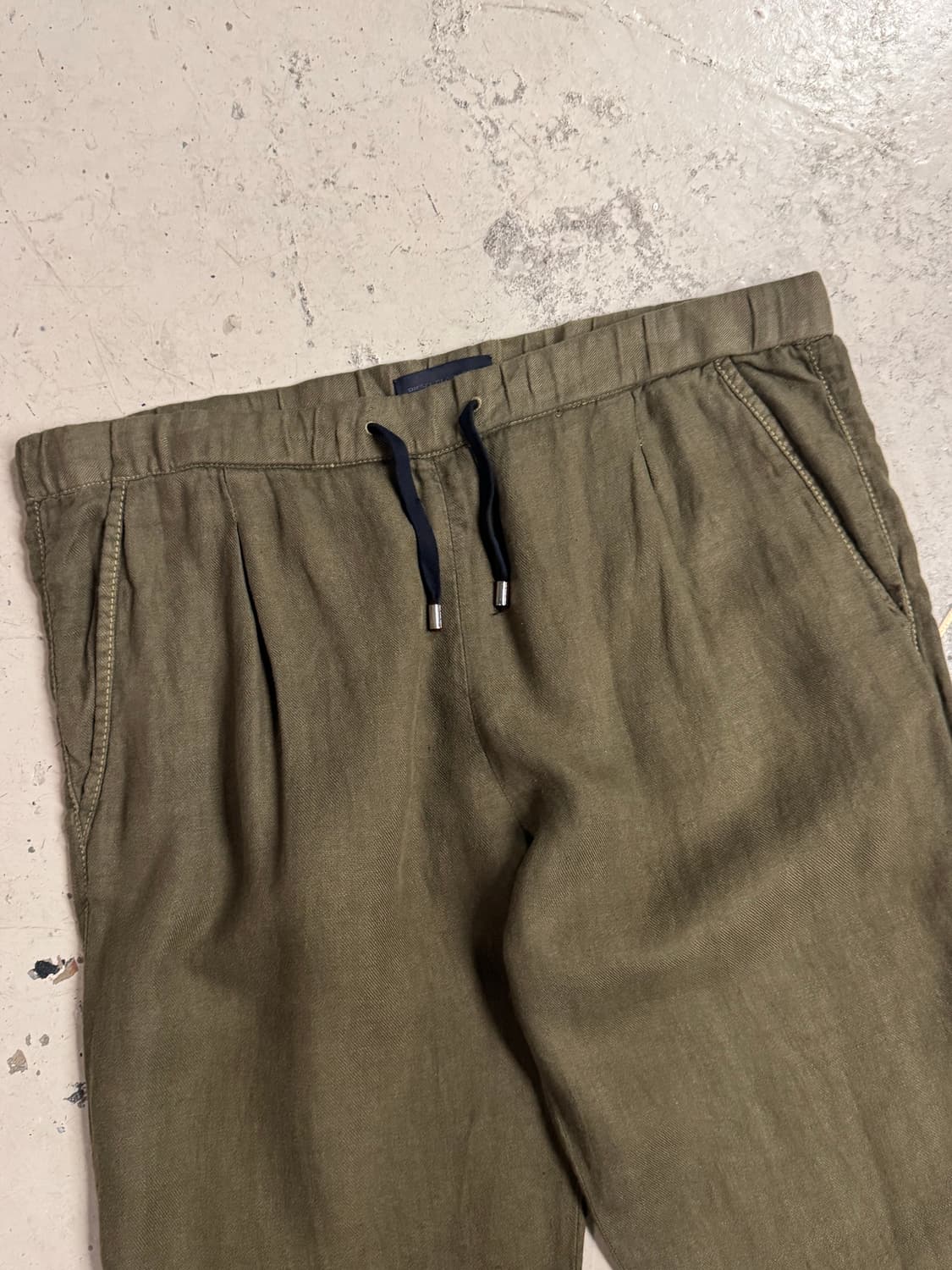 Diesel 디젤 블랙골드 밴딩 린넨팬츠 상품이미지3