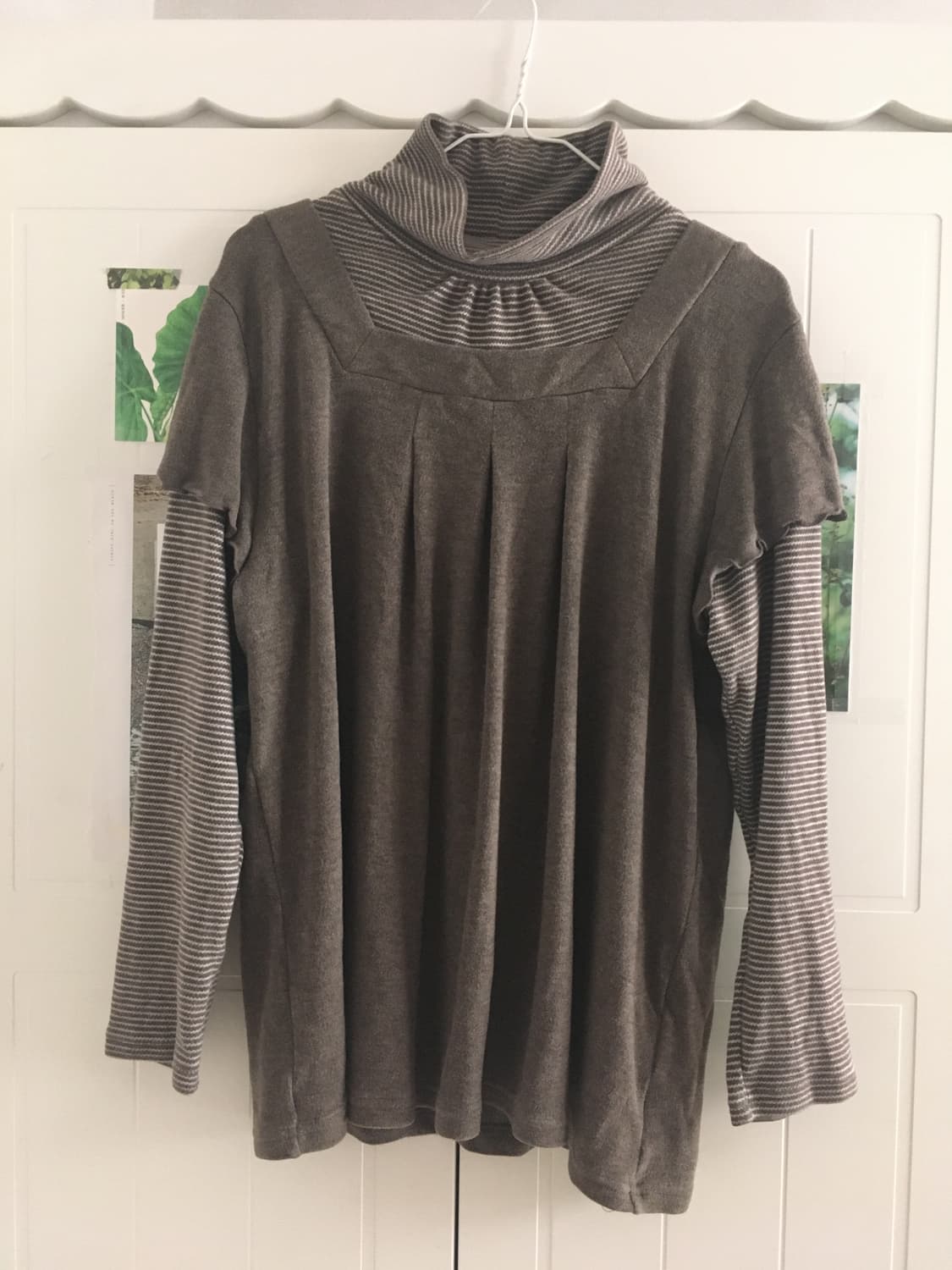 빈티지 하구미 레이어드 티셔츠 아오이유우  상품이미지1