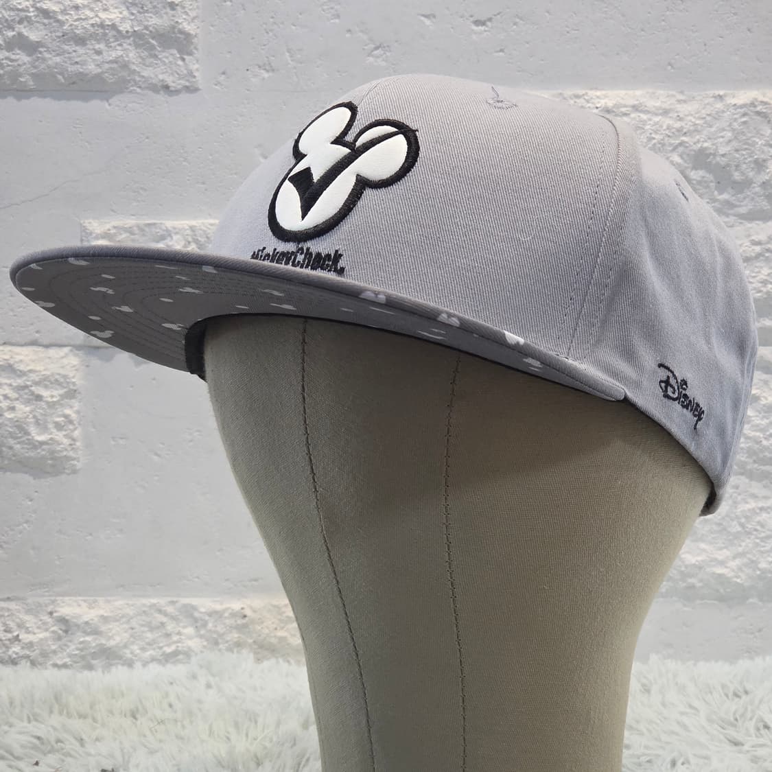 L2-5:디즈니 미키 체크 플랫 바이저 스냅백 56~58cm-거의새거 상품이미지5