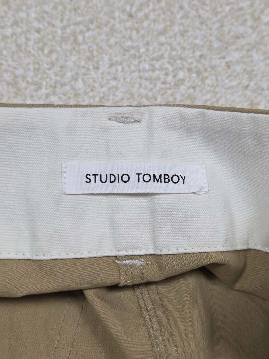 [스튜디오 톰보이] 벨티드 스티치 A라인 하프 팬츠 | S00149 상품이미지3