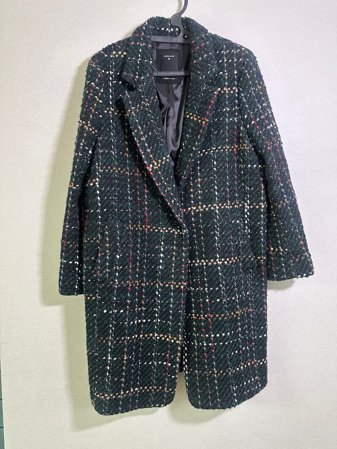 샤트렌 체크 코트 메이드인이태리 100(66사이즈) 상품이미지1