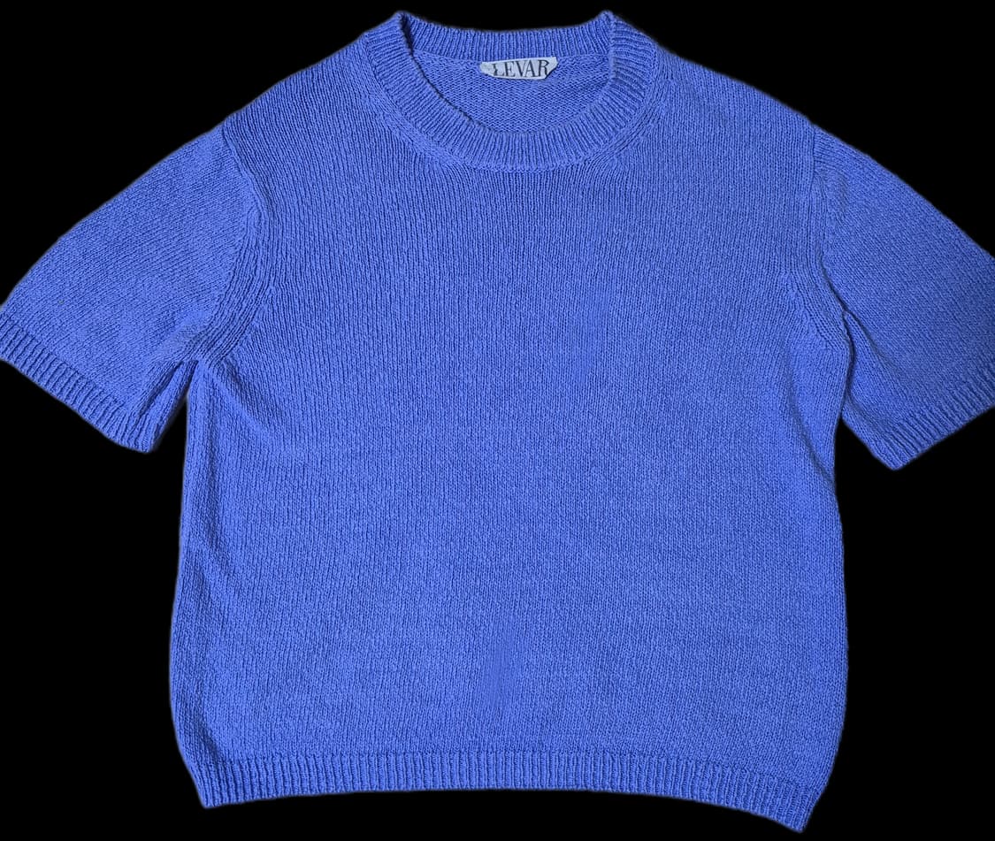 르바 Levar 반팔 부클 니트 바이올렛 상품이미지6