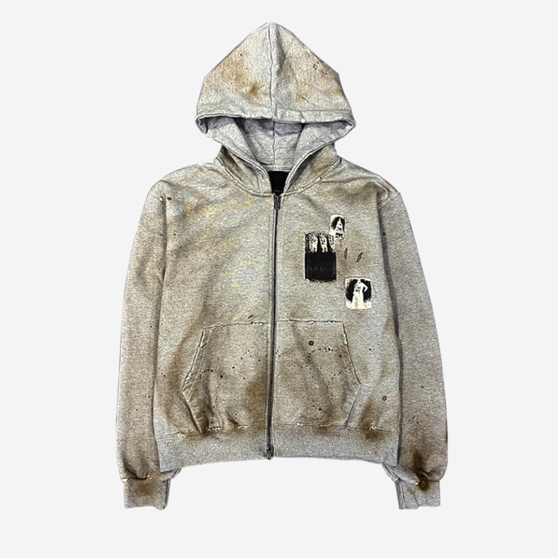 새상품 언더마이카 패치 후드집업 그레이 1사이즈 상품이미지1