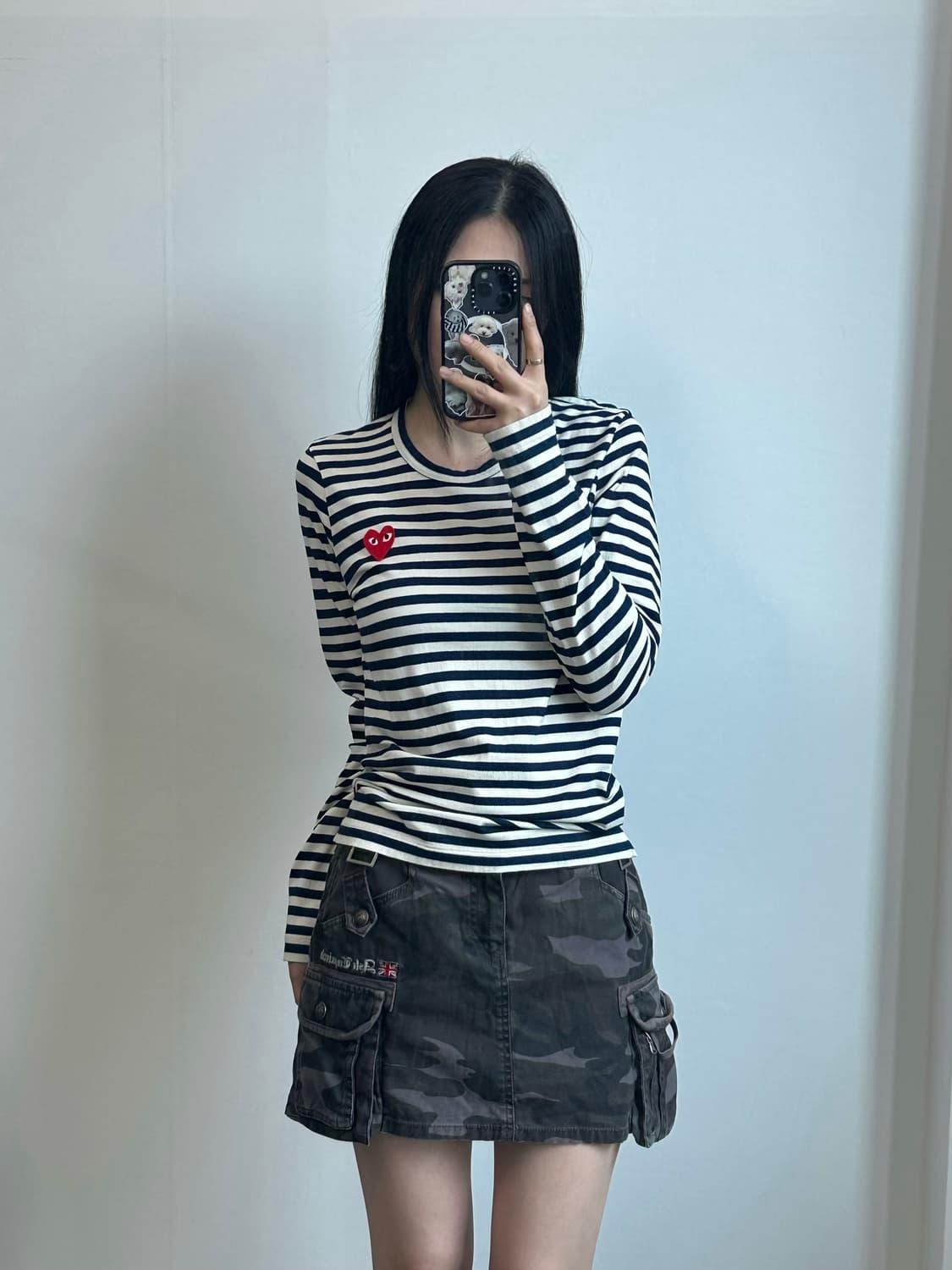 꼼데가르송 플레이 스트라이프 롱 슬리브 긴팔티 상품이미지1